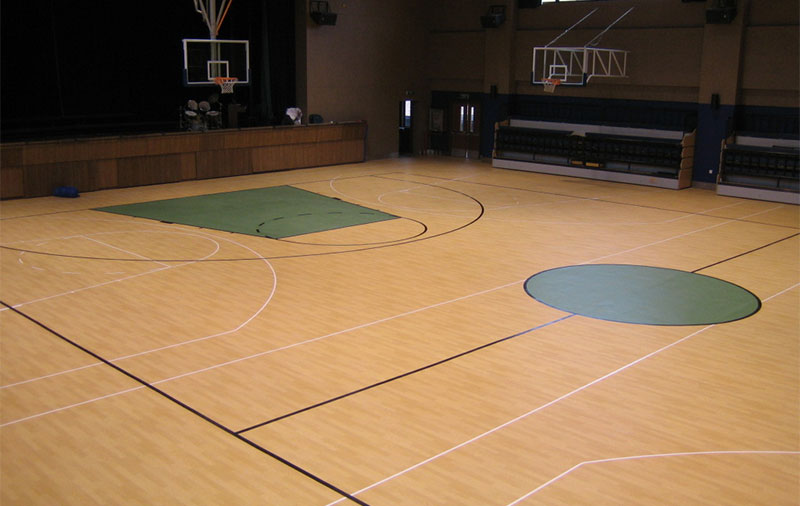 室内篮球场馆条文状PVC地板效果图