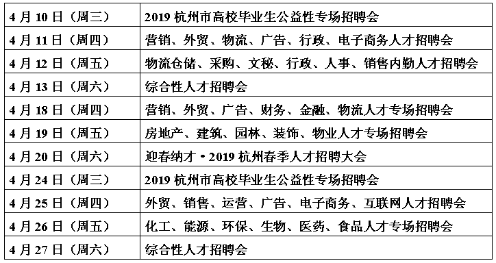 杭州4月推出11场综合性招聘会 邀你搭上春招"末班车"